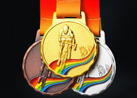 Ciclo che corre le medaglie ed i nastri su ordinazione di sport del metallo 110 grammi per il campionato