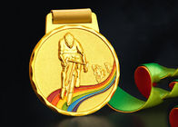 Ciclo che corre le medaglie ed i nastri su ordinazione di sport del metallo 110 grammi per il campionato