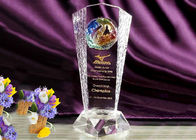 Premi del trofeo su misura parte alta di cristallo con la glassa colorata Eagle