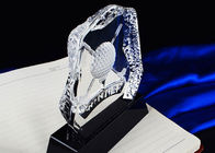 Trofeo a cristallo lucidato della palla da golf K9, trofeo su ordinazione di Golf Club di logo