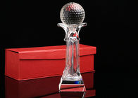 Tazza quasi- del trofeo di golf di Pin con il logo su ordinazione della palla da golf a cristallo accettato