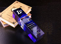 Grande uso dei concorsi della tazza di cristallo blu del trofeo K9 con il logo dell'incisione laser 3D