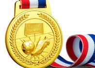 Morbido/smalti duro le medaglie su ordinazione di sport, le medaglie in lega di zinco di calcio ed i nastri