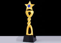 Tazza bassa di cristallo nera del trofeo della resina, trofei su ordinazione del premio di altezza a 12 pollici