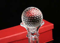 Tazza quasi- del trofeo di golf di Pin con il logo su ordinazione della palla da golf a cristallo accettato