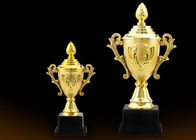 Tipo placcato oro tazza di plastica del trofeo, trofeo su ordinazione della tazza di sport di logo