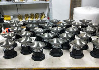 Progettazione su ordinazione della concorrenza di calcio dei testi di brillamento di sabbia della tazza del trofeo del metallo del campione